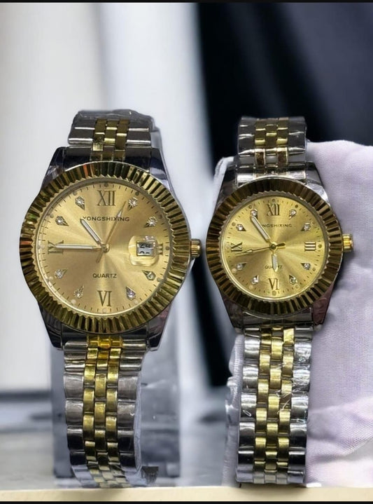 Stylish Quartz Couple Watch Chain strap Design